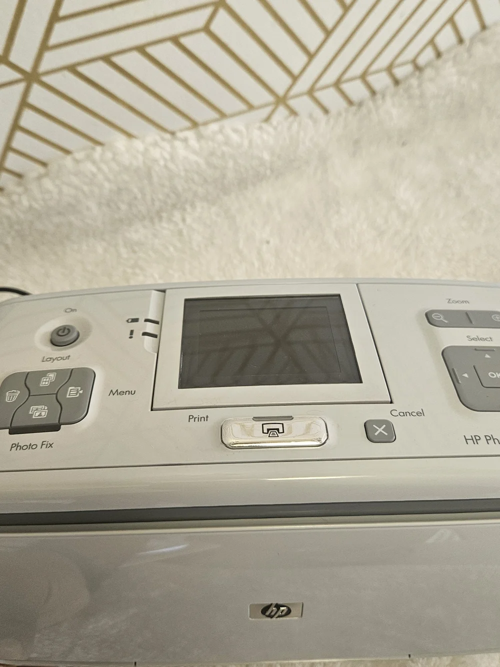 HP Photosmart A616 Compact Photo Printer - White and Gray